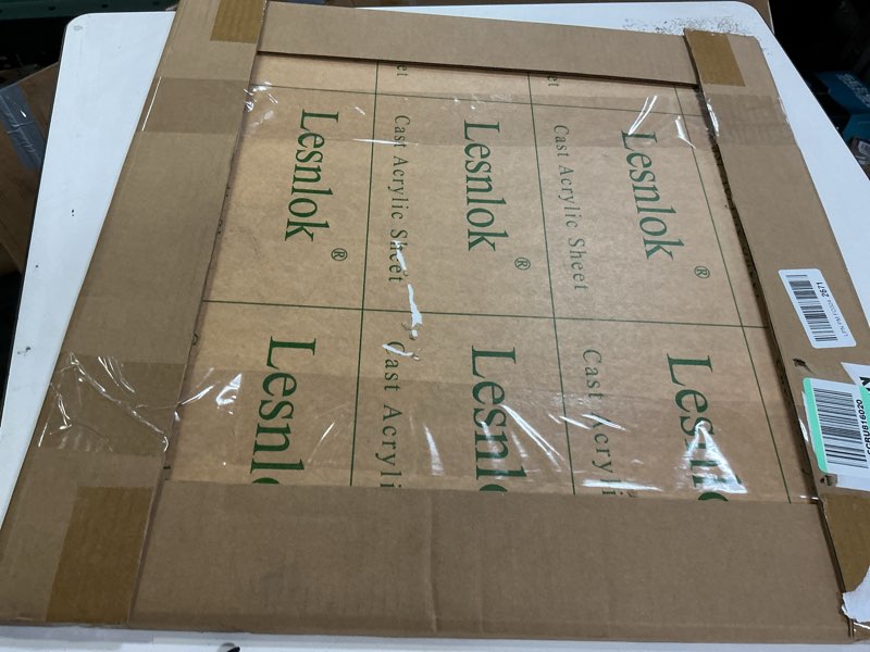 Condition photo showing New/Like New for Lesnlok 24x24 White Acrylic Sheets 1/8 inch Thick 3mm 2 Pieces Matte Plexiglass Sheet,Suitable for Painting, Handicrafts, DIY Display Projects (2, Matte White, 24 x 24) 24 x 24 x 1/8 matte opaque white 2