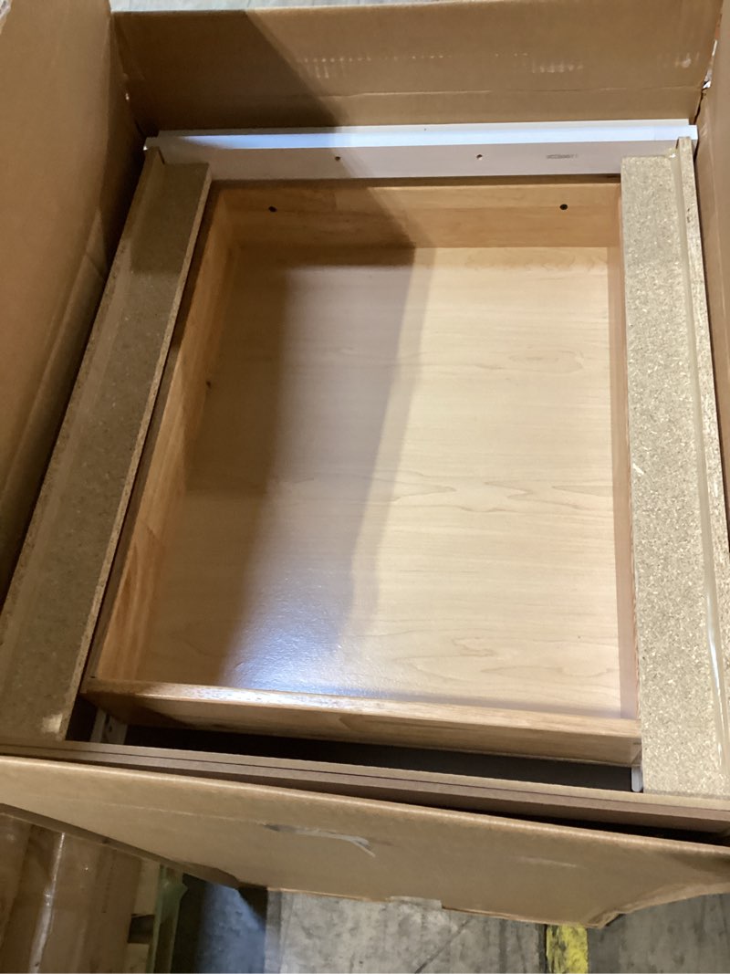 Condition photo showing Good Condition for courtland 21 in. w x 24 in. d x 34.5 in. h assembled shaker base kitchen cabinet in polar white