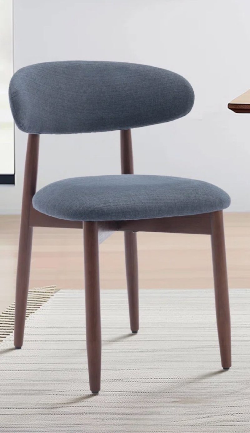 upholstered solid wood dining chair side chair (set of 2)