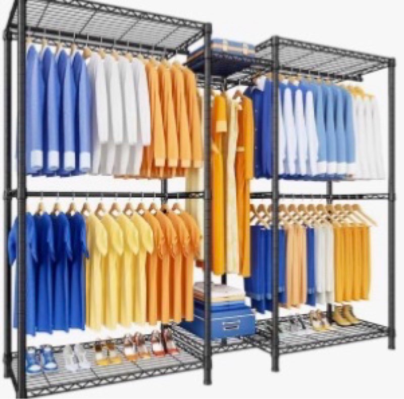 ulif e12 pro clothes rack?heavy duty freestanding garment rack with shelves?metal clothing closet st