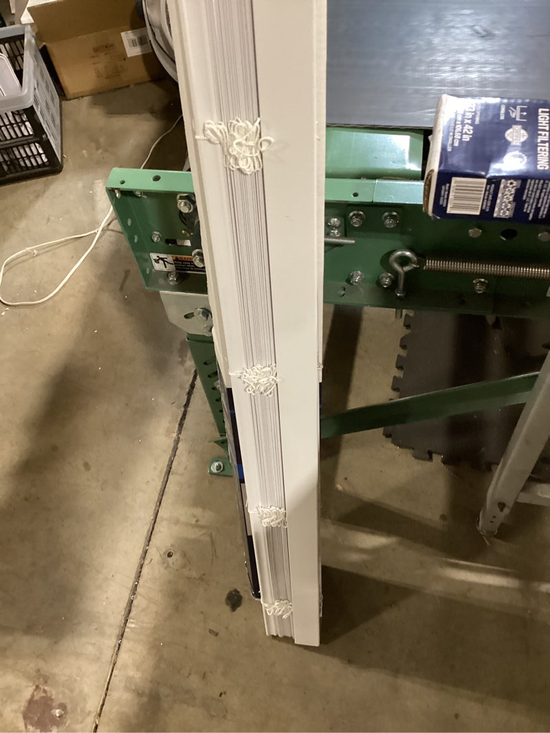 Condition photo showing Good Condition for project source premium 2-in slat width 43-in x 64-in cordless white vinyl room darkening horizontal blinds