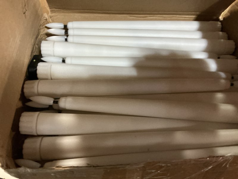 Condition photo showing Good Condition for glooglitter 30 set(60 pcs) gold candle holders with led flameless taper candles bulk include metal taper candlestick holder battery operated flickering candle with 2 timer for christmas wedding gift 30 stylish