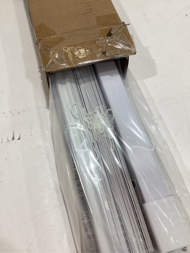 Condition photo showing Good Condition for lazblinds no tools no drill 1" vinyl mini blinds, cordless blinds for windows, light filtering horizontal window blinds & shades, 35" w x 48" h, white cordless-white 35" w x 48" h