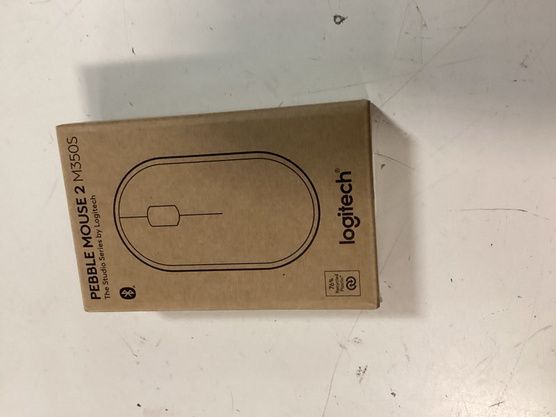 Condition photo showing New/Like New for Logitech Pebble Mouse 2 M350s Slim Bluetooth Wireless Mouse, Portable, Lightweight, Customizable Button, Quiet Clicks, Easy-Switch for Windows, macOS, iPadOS, Android, Chrome OS - Black Black Pebble 2