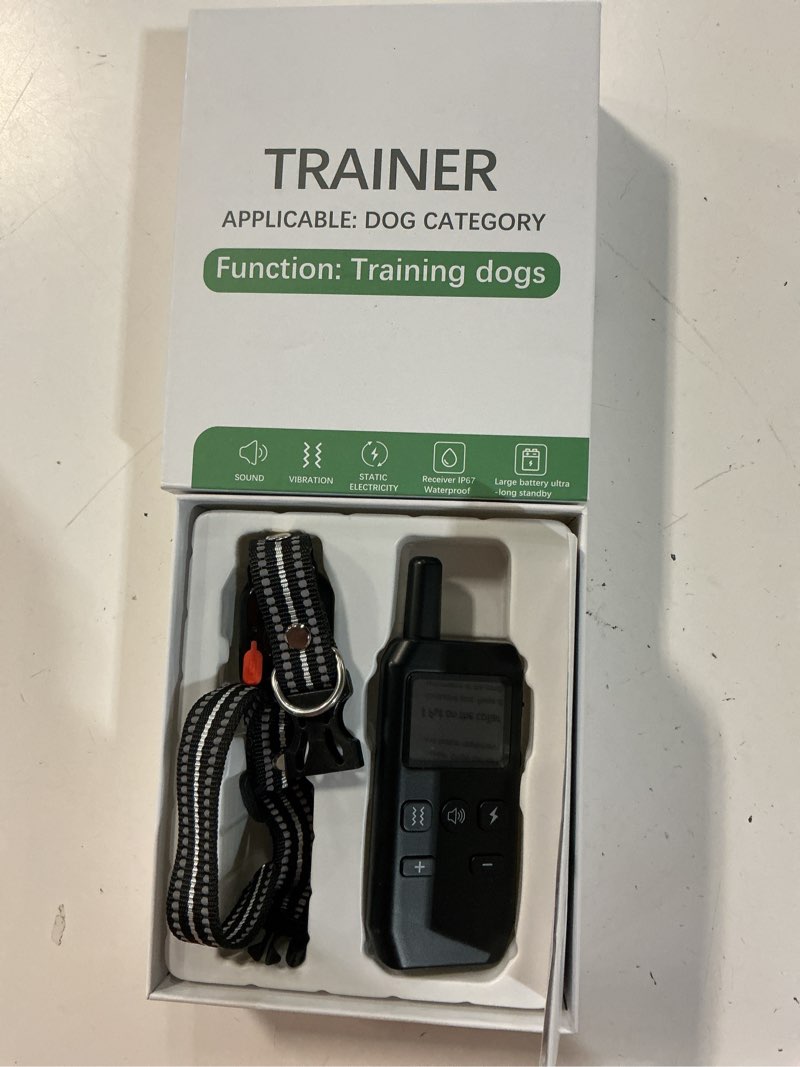 Condition photo showing Good Condition for small shock collar for small dogs(5-30lbs), dog training collar with remote for small & medium dogs, 3 channels, waterproof, rechargeable, collar with beep, vibration, safe shock,1300ft