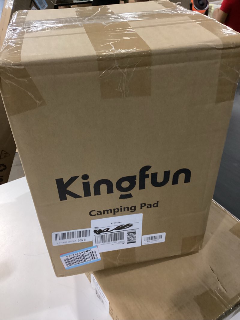 Condition photo showing New/Like New for kingfun 3 inch certipur-us memory foam camping mattress, waterproof roll up sleeping pad, thick floor sleeping mats for tent with removable travel bag gray single 75" x 30" x 3 inch