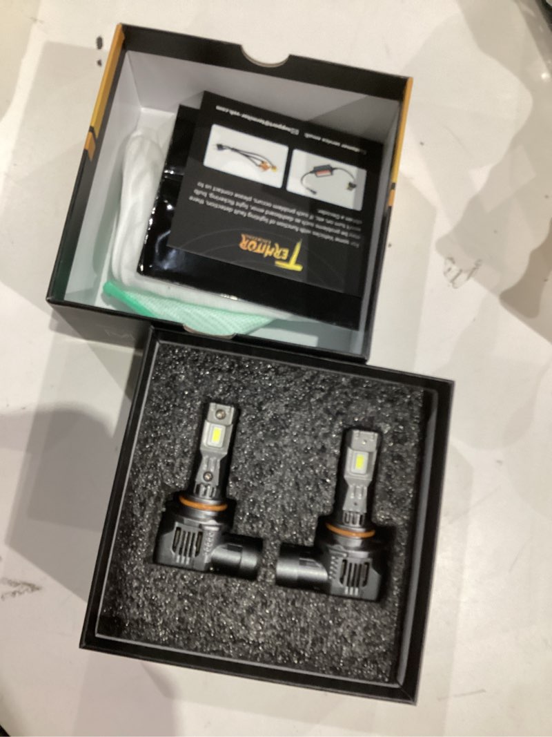 Condition photo showing Good Condition for fahren latest & brightest 9005 led bulbs, (1,200%) 10x 110,000lm extreme brightness hb3 bulb, 6500k cool white, 1:1 min size,ip68 waterproof.pack of 2,fog bulbs hid,plug-n-play. 9005/hb3