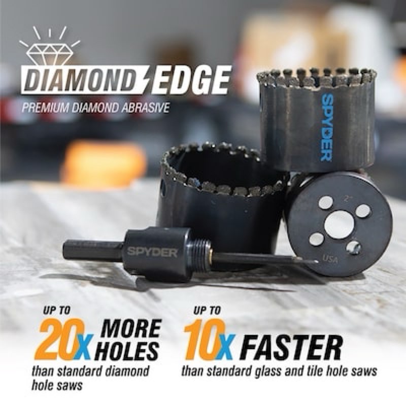 Spyder Diamond Edge 2-in Diamond Non-arbored Hole saw