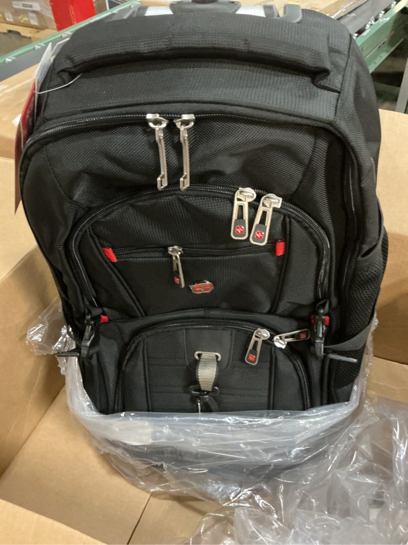 Condition photo showing Good Condition for star cloud 21x14x9 rolling backpack with wheels - water-resistant, 17.3" laptop compartment, ideal carry-on for overnight travel, college, work - wheeled business backpack for adults large (21 x 14 x 9 inch, 45l) black