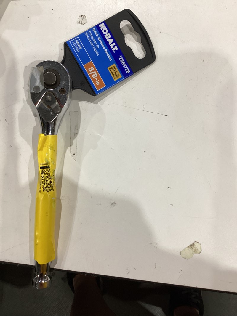 Condition photo showing As Is for kobalt 90-tooth 3/8-in drive full polish handle ratchet
