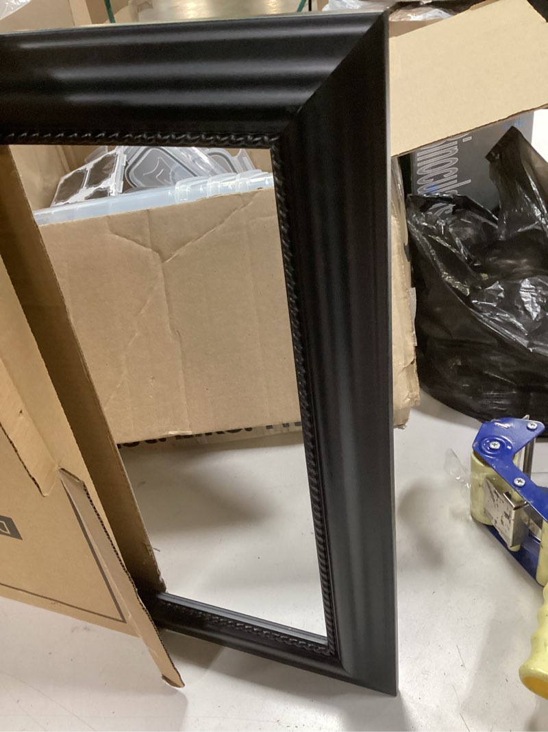 Condition photo showing Good Condition for GMFrames 11x14 Diploma Degree Frame with Mat or Display 15x18 Certificates without Mat,Solid Wood,Black Finish with Intricate Black Rope Detail,UV Protection Acrylic Black 15x18 for 11x14 with Mat