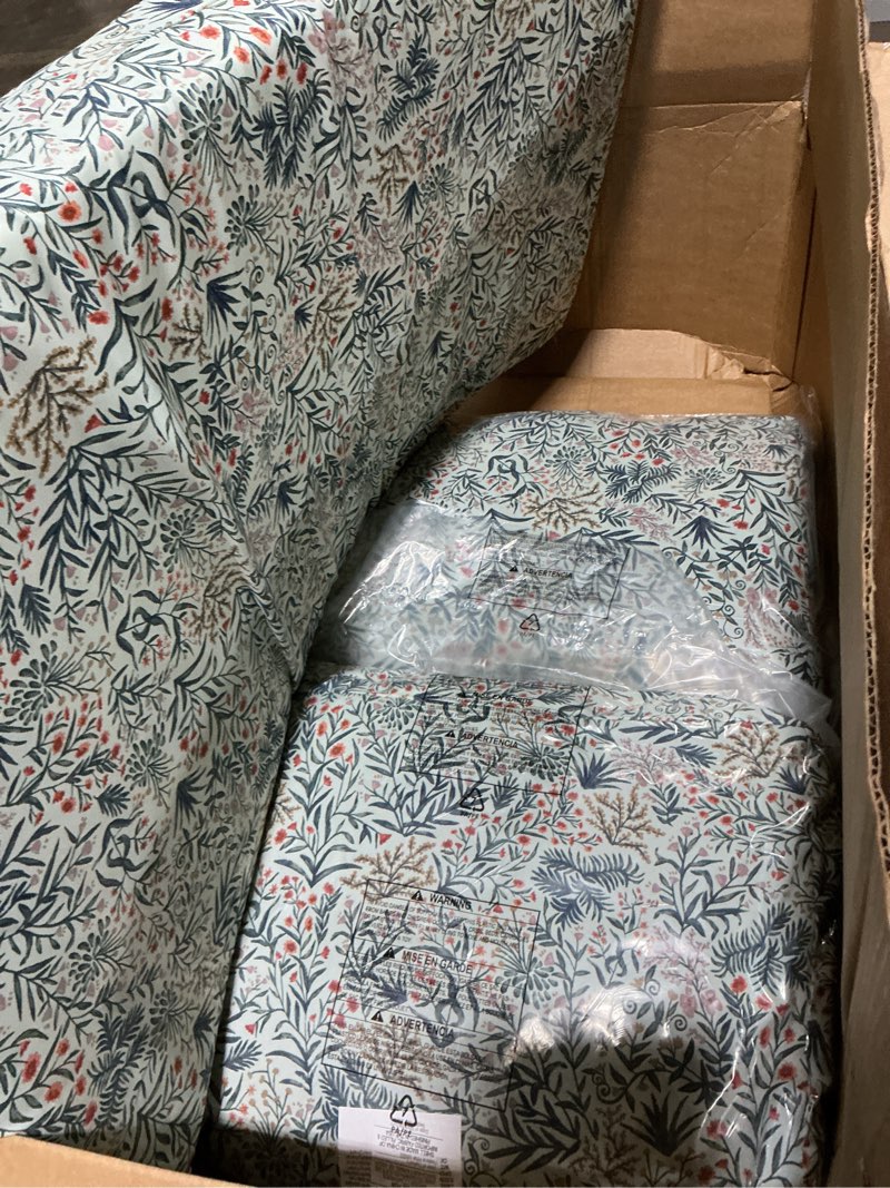 Condition photo showing Good Condition for arden outdoor loveseat cushion set, 48 x 24, rain-proof, fade resistant, cushion set for couch, bench, and swing pistachio botanical
