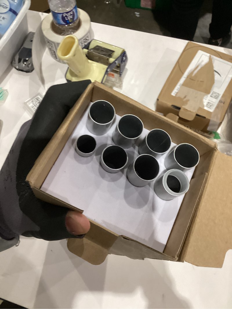 Condition photo showing As Is for TONIAL Curtain Rod 32 to 115 Inch(2.6-9.6ft), Telescoping Splicing 3/4 Drapery Rods for Windows 83 to 110 Inch(6.9-9.1ft), Decorative Single Rod with Small Cap Finial, Silver Silver 32-115"