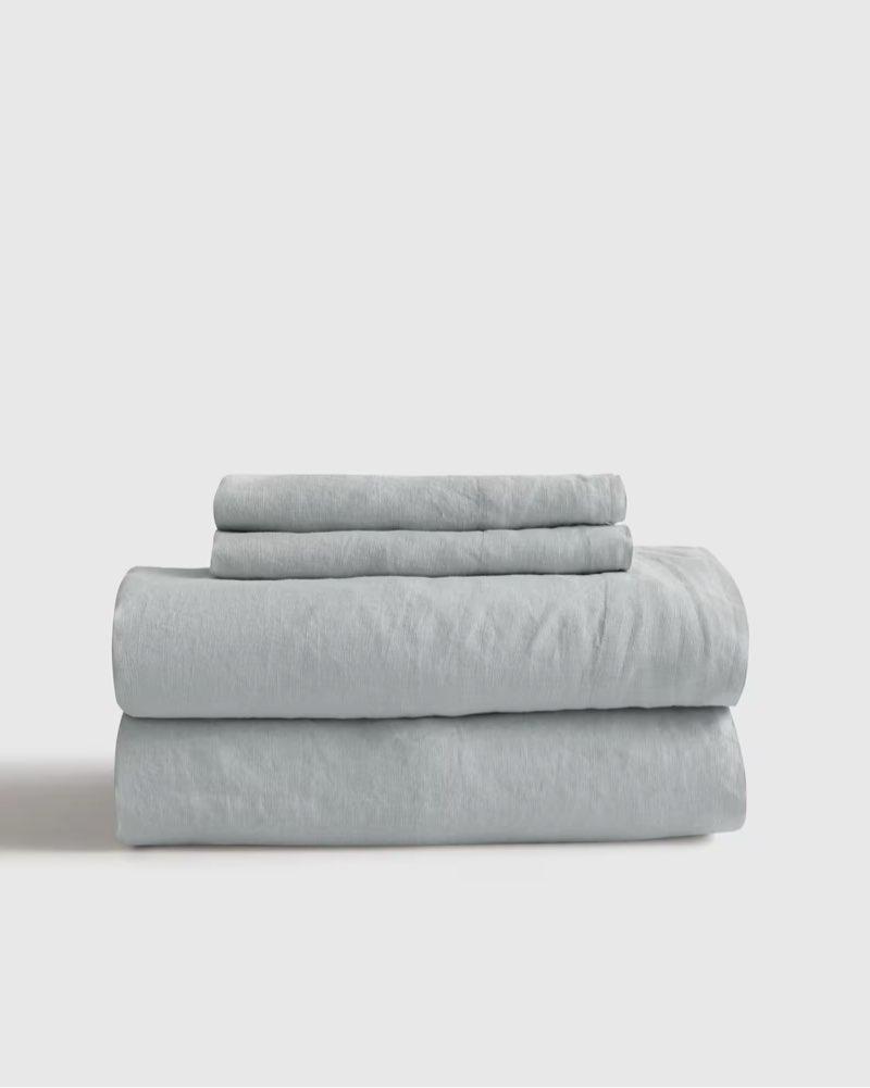 Quince European Linen Sheet Set of 4, color mist, king 