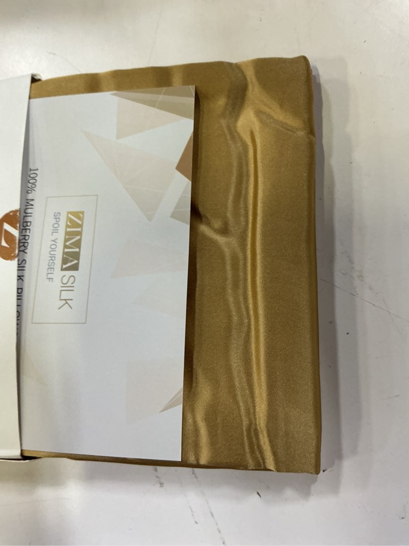 Condition photo showing Good Condition for zimasilk 100% pure mulberry silk pillowcase for hair and skin health,soft and smooth,both sides premium grade 6a silk,600 thread count,with hidden zipper,1pc (queen 20''x30'',golden) golden queen 20''x30''