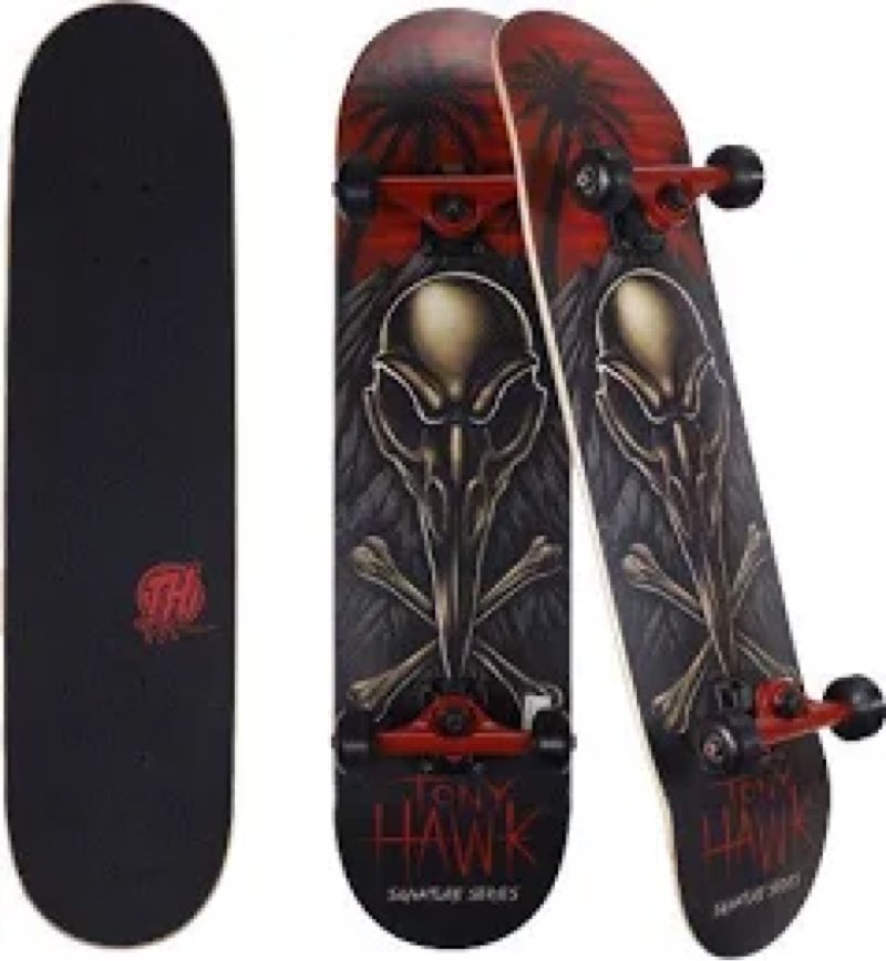 tony hawk 31 inch skateboard, tony hawk signature series 4, 9-ply maple deck skateboard for cruising