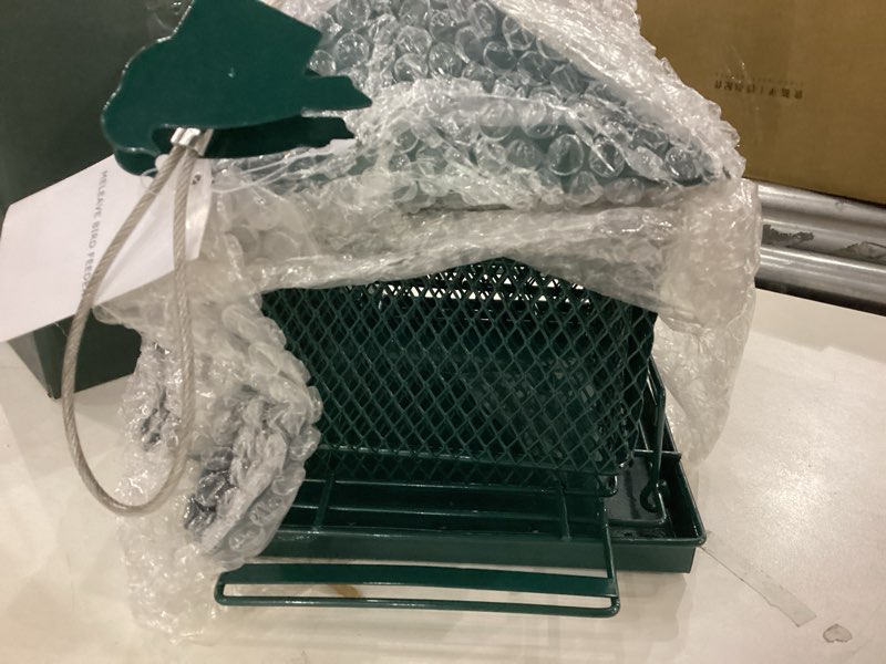 Meleave Bird Feeders for Outdoors, 6.5lb Large Capacity, Heavy Duty Metal Bird Feeder, Supports Card