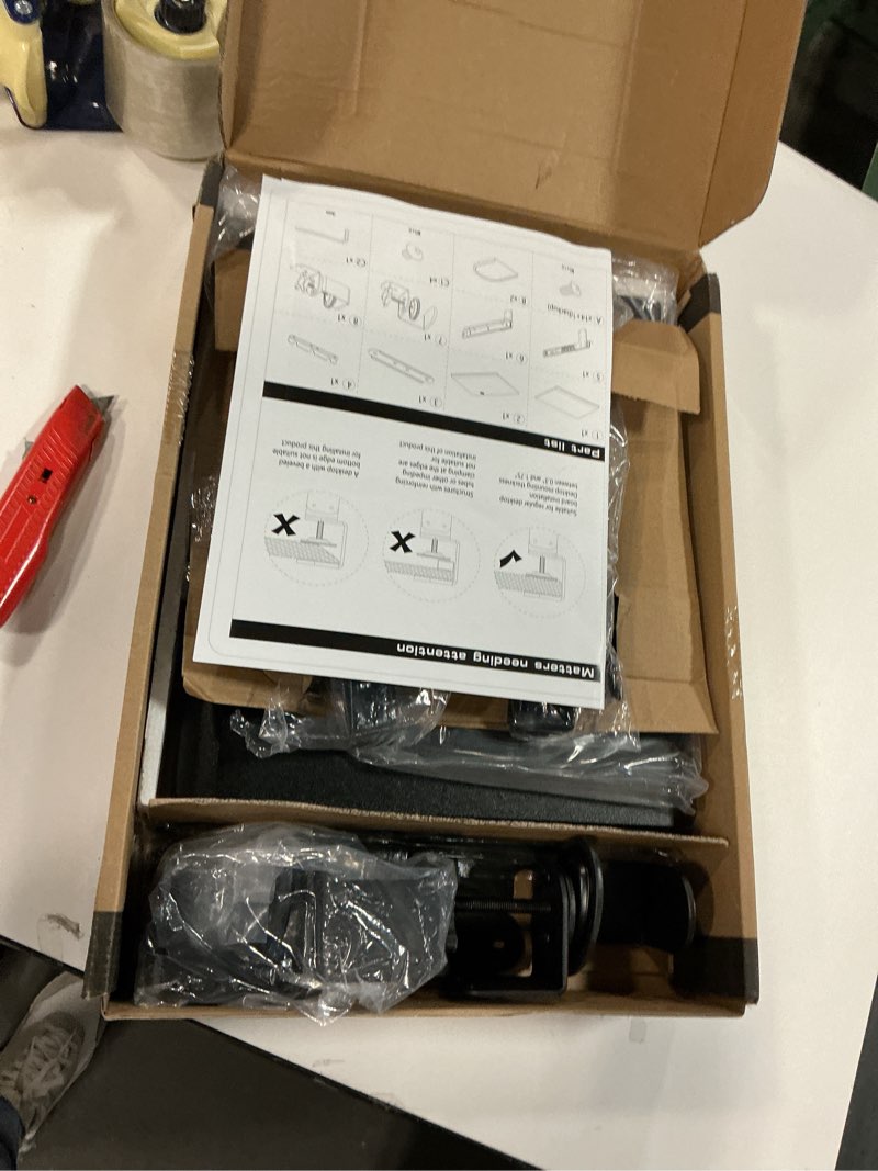 Condition photo showing As Is for VIVO Large Keyboard Tray Under Desk Pull Out with Extra Sturdy C Clamp Mount System, 27 (33 Including Clamps) x 11 Inch Slide-Out Platform Computer Drawer for Typing, Black, MOUNT-KB05E