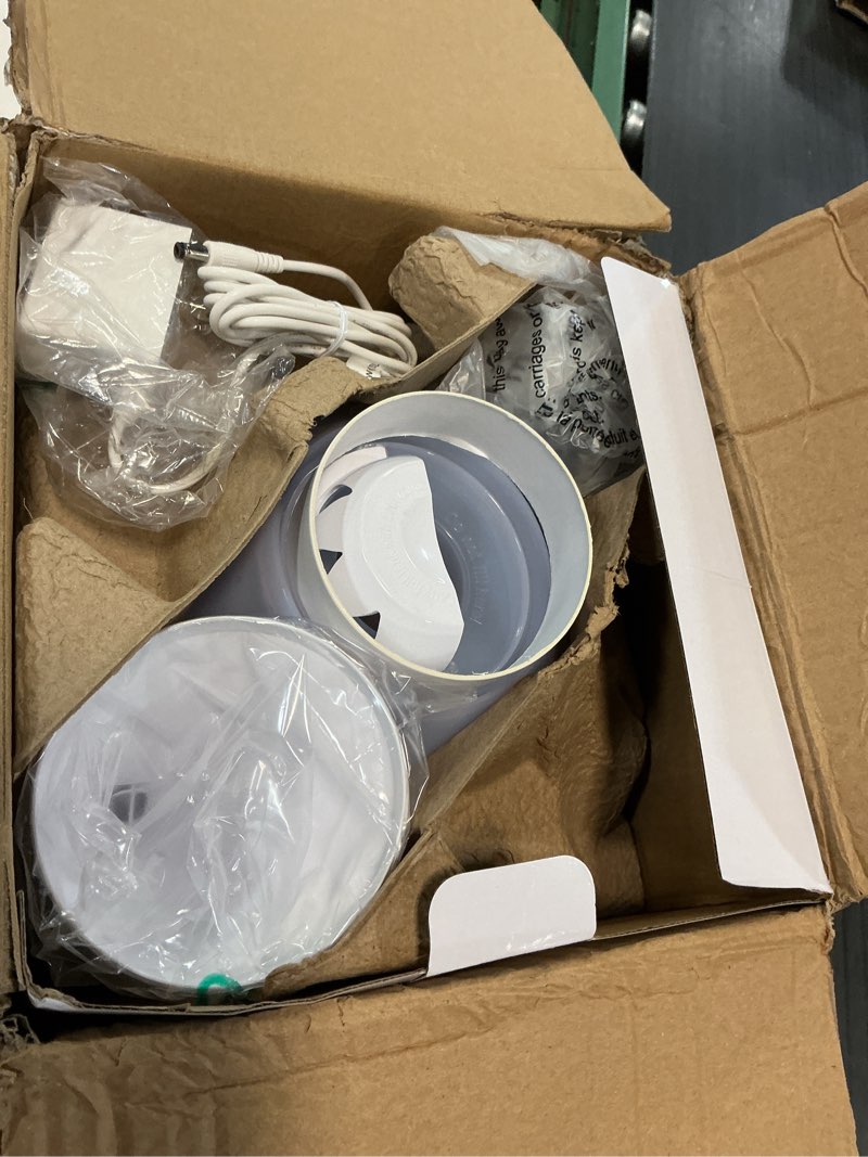 Condition photo showing As Is for crane white drop ultrasonic cool mist teardrop humidifier, 1 gallon tank, baby humidifier for nursery, bedroom, plants, office, adjustable mist levels white 1 gallon