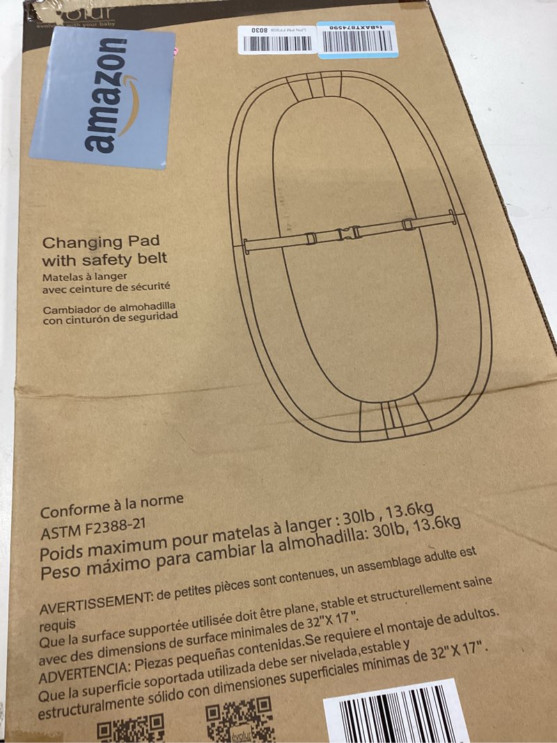 Condition photo showing As Is for evolur Eva Baby Changing Pad, Soft, Lightweight and Portable Changing Pad, Fits All Changing Table, Waterproof Firm Padding - Dark Gray