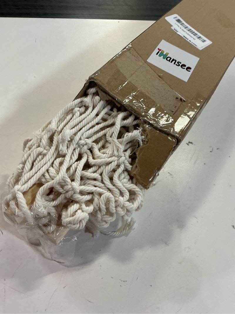 Condition photo showing Good Condition for 3 tier stuffed animal storage shelf net, 24x39 inch large plushie net w/led light & clips for mini medium stuffy teddy, beige boho macrame wall toy holder display for nursery kids girls boys beige large-3 tier