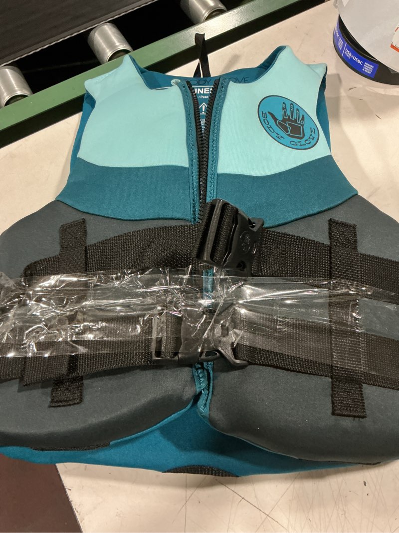 Condition photo showing As Is for body glove youth neoprene pfd life jacket and vest, boy different size