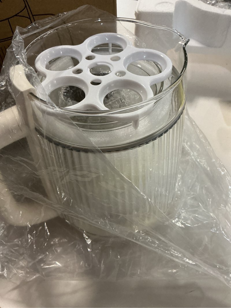 Condition photo showing Good Condition for Health Pot, 1.5L Double-Layer Glass Electric Kettle with Stew Pot, 9-in-1 Multi-Function Tea Maker for Soup, Porridge, Herbal Tea, Stainless Steel Base, Glass Touch Panel, Programmable