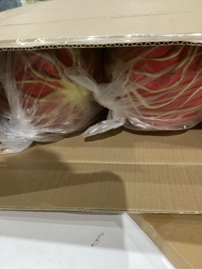 Lanpn 6 Pcs 8" Large Christmas Balls Ornaments, Outdoor Xmas Tree Hanging Decorations, Shatterproof 