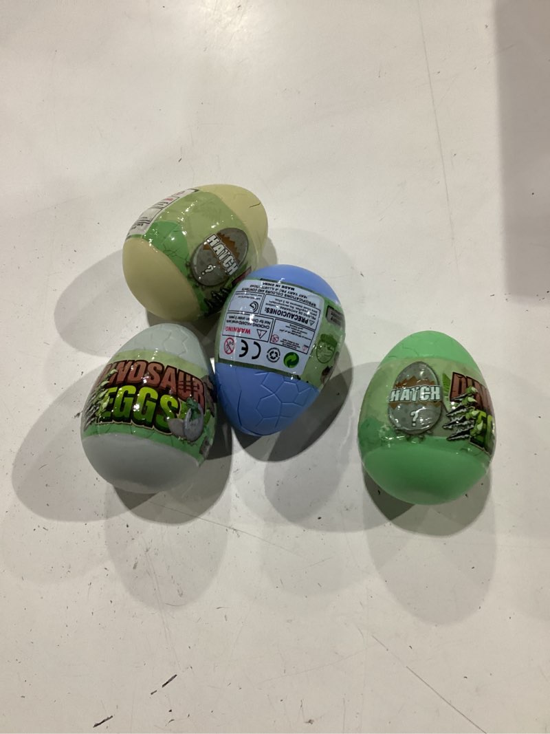 Condition photo showing New/Like New for 4 pack hatching dinosaur eggs for kids boys, travel toys essentials for toddlers kids jumbo dinosaur eggs surprise birthday gift toys for boys aged 3 4 5 6 7 8 year old easter basket stuffer gift girl 4 4pc-1