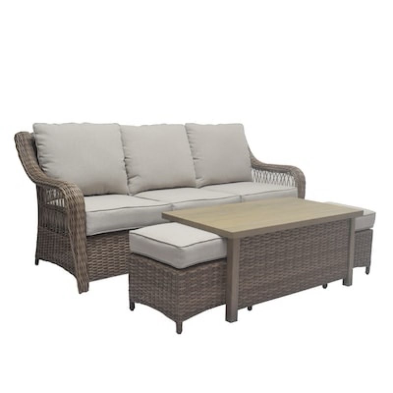 allen + roth grand haven wicker patio sofa only 