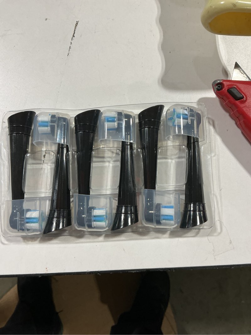 Condition photo showing Good Condition for 6 pcs io replacement heads compatible with oral b io 2/3/4/5/6/7/8/9/10 series electric toothbrush, toothbrush heads compatible with oral b io comes with hygienic cap (black) black 6 count (pack of 1)