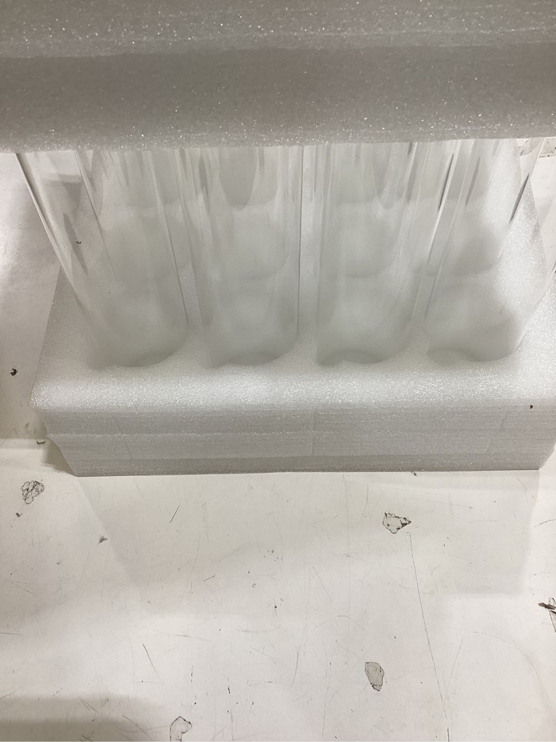 Condition photo showing New/Like New for 12 pcs 2.5"w x 14"h hurricane glass candle holders - bottomless glass hurricane pillar candle holder open ended sleeve tube cover for pillar candleholders ?metal candlestick not included?