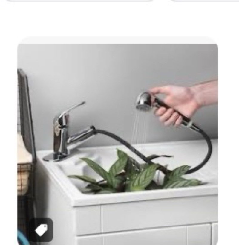 project-source-chrome-single-handle-mid-arc-kitchen-faucet-with-deck-plate/