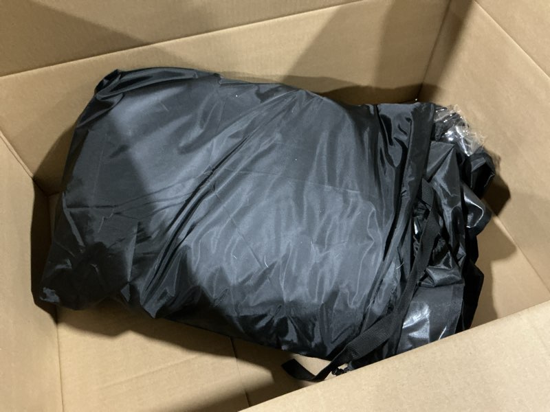 Condition photo showing As Is for 10L0L 2/4/8 Passenger Golf Cart Enclosure for Club Car Precedent/Tempo/Onward, 600D Waterproof Golf Cart Rain Cover, Driving Enclosure with 4-Sided Clear Windows Roll-up Door Black -Roof 58"-141" Fit for 2+2 Passenger-58" Roof