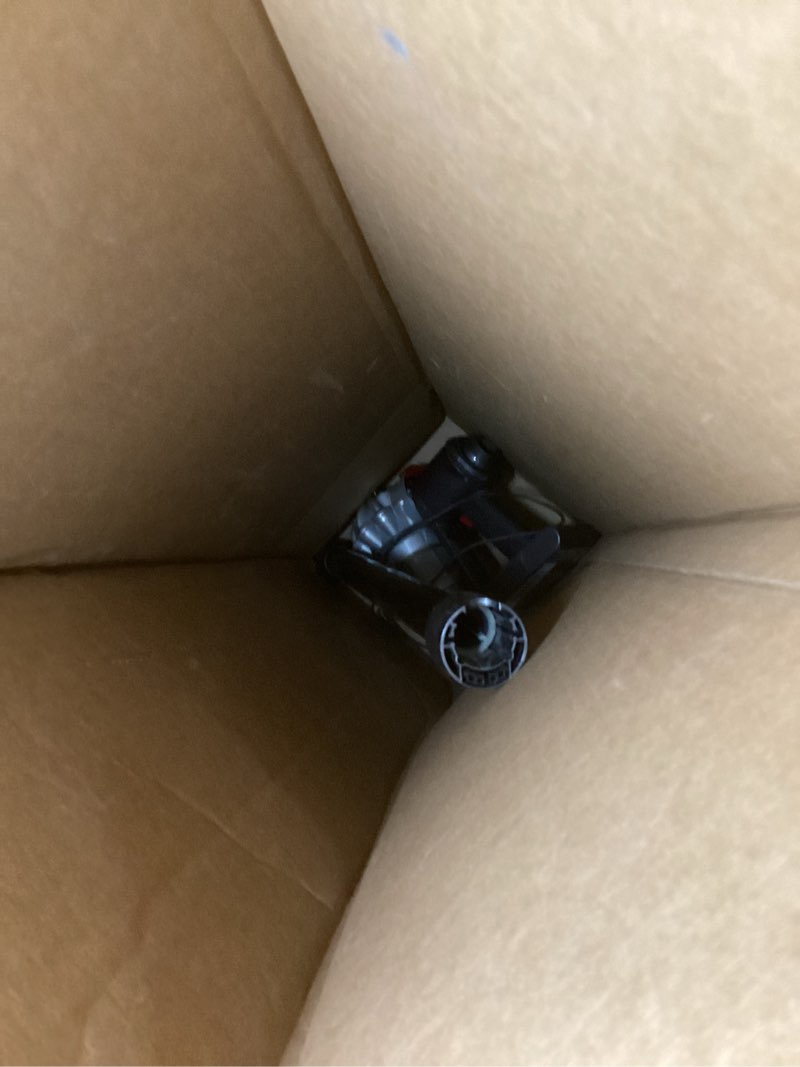 Condition photo showing As Is for dyson v8 cordless vacuum, cleans hard floors and carpets, detangles, converts to handheld, 115aw, 2 power modes, up to 40 minutes¹