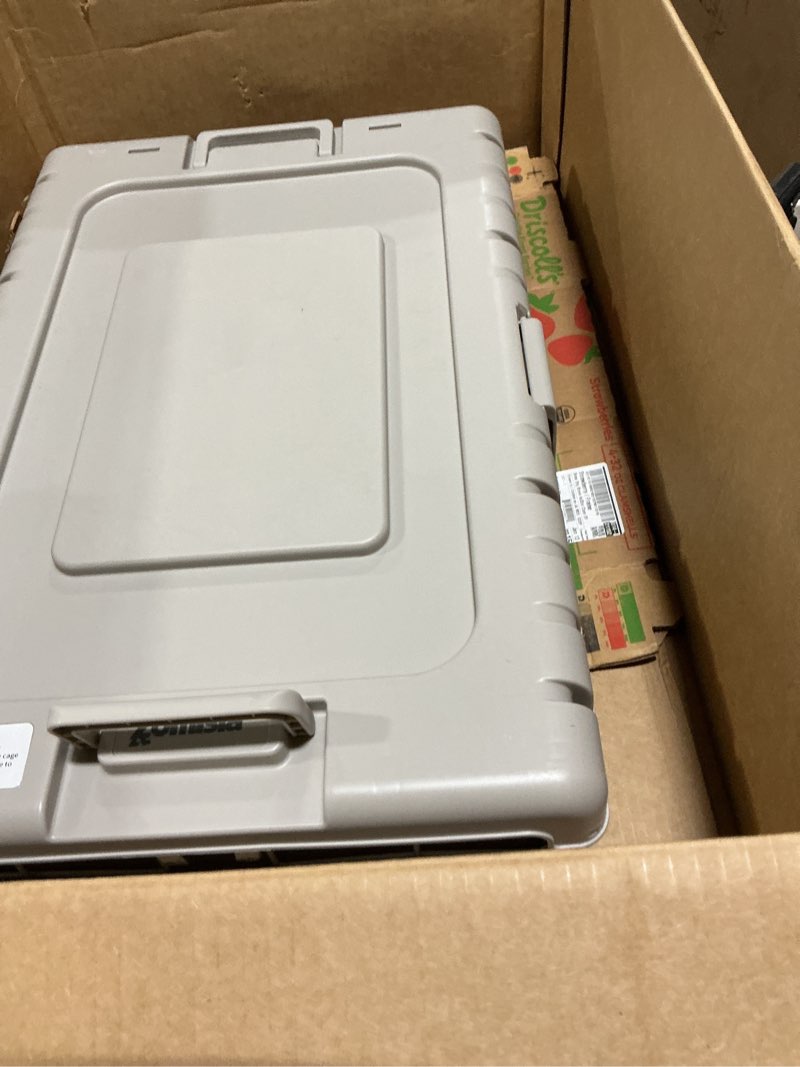 Condition photo showing Good Condition for (Similar to) Foldable Dog Crate for Medium Dogs - 36 inch Escape-Proof Metal Kennel with Double Door, Easy Assembly Collapsible Cage with Removable Tray, Indoor Outdoor Use, Silver Gray 36.2\"L x 22.4\"W x 23.0\"H