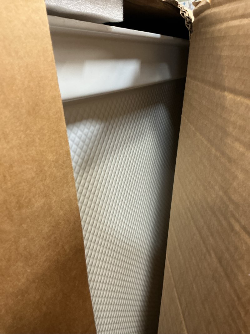 Condition photo showing Good Condition for slimline 60 in. x 32 in. single threshold shower pan base in white with right hand drain
