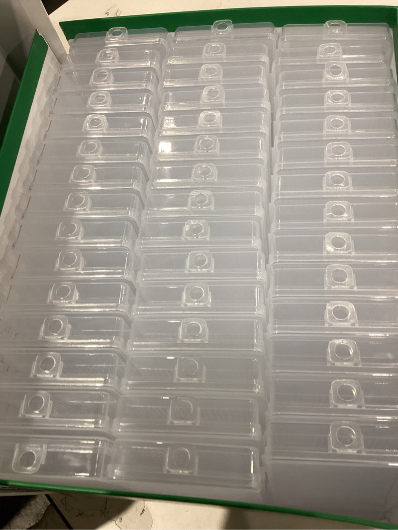 Condition photo showing As Is for Sumekar 45PCS Extra Large Diamond Painting Storage Containers Trays,Diamond Painting Accessories,2-in-1 Diamond Art Trays with Lids(Purple) 45PCS Storage Sets Purple