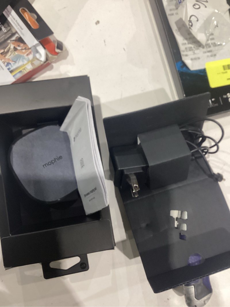 Condition photo showing Good Condition for mophie wireless charging pad 15w wireless charger with ac power adapter included - wireless charger compatible with iphone, samsung galaxy, note, pixel devices - black