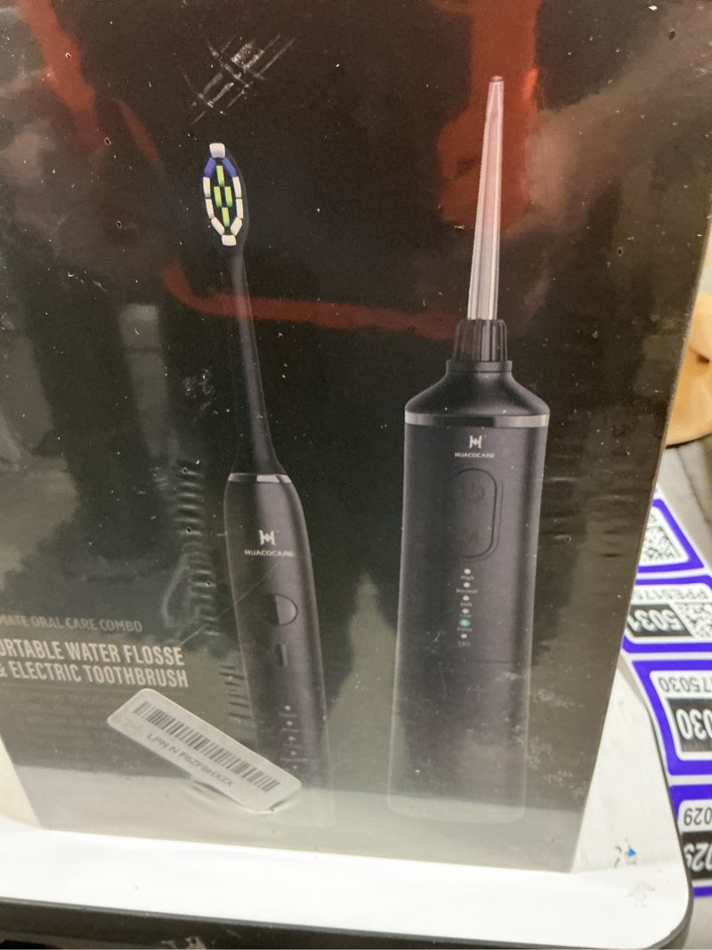 Condition photo showing New/Like New for upgraded pro dental care kit: 5-mode water flosser & 50,000 vpm sonic electric toothbrush | premium oral clean set with enhanced cleaning modes, larger tank & refined design for advanced gum health black