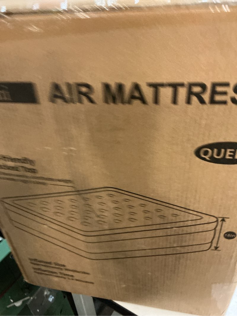 Condition photo showing New/Like New for OhGeni Air Mattress Queen with Built in Pump, Inflatable Mattress Blow Up Mattress 18 Raised Comfort,Upgraded Surface Portable Bed, Air Bed for Home, Guest, Camping, Colchone Inflable, 650 lbs Queen 18''(Standard Height)