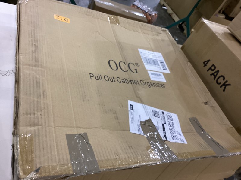 Condition photo showing As Is for OCG 2 Tier Pull Out Cabinet Organizer (22.5" W x 21.5" D), Pull Out Drawers for Kitchen Cabinets, Pull Out Shelves for Base Cabinet Organization in Kitchen Bathroom Pantry, Chrome Finish 22.5"W x 21.5"D, 2 Tier