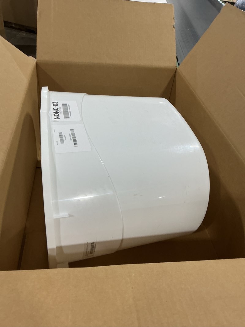 Condition photo showing As Is for IRIS USA Top Entry Cat Litter Box, Large Enclosed with Litter Catching Lid and Scoop, Dog Proof, Cat Litter Box, White/Beige