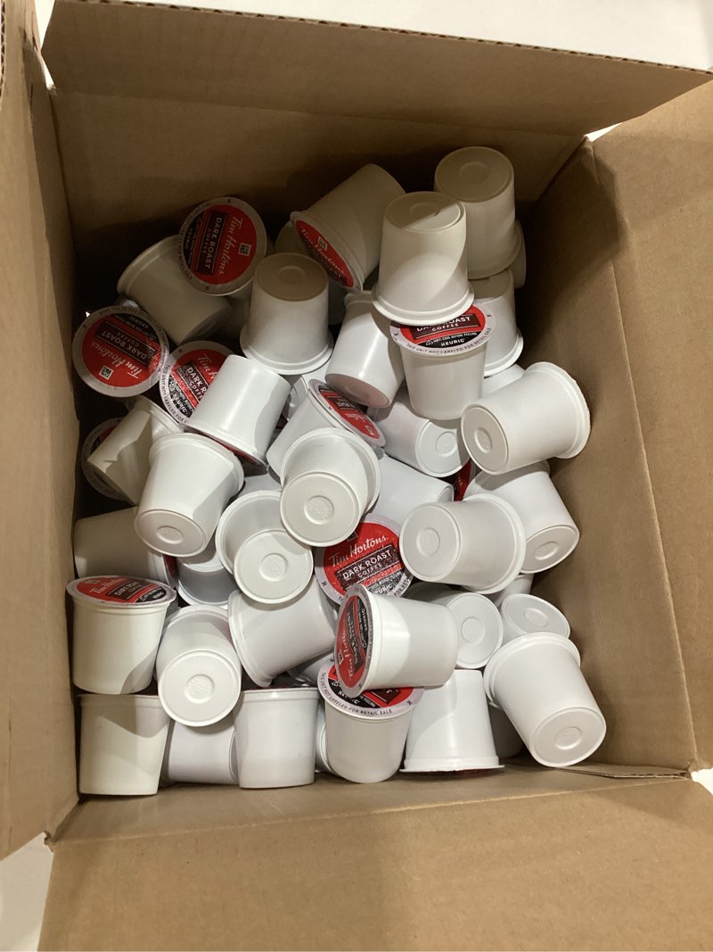 Condition photo showing New/Like New for Tim Hortons Premium K-Cup Coffee Pods  Dark Roast (100 ct.), BEST BY 4/25/26