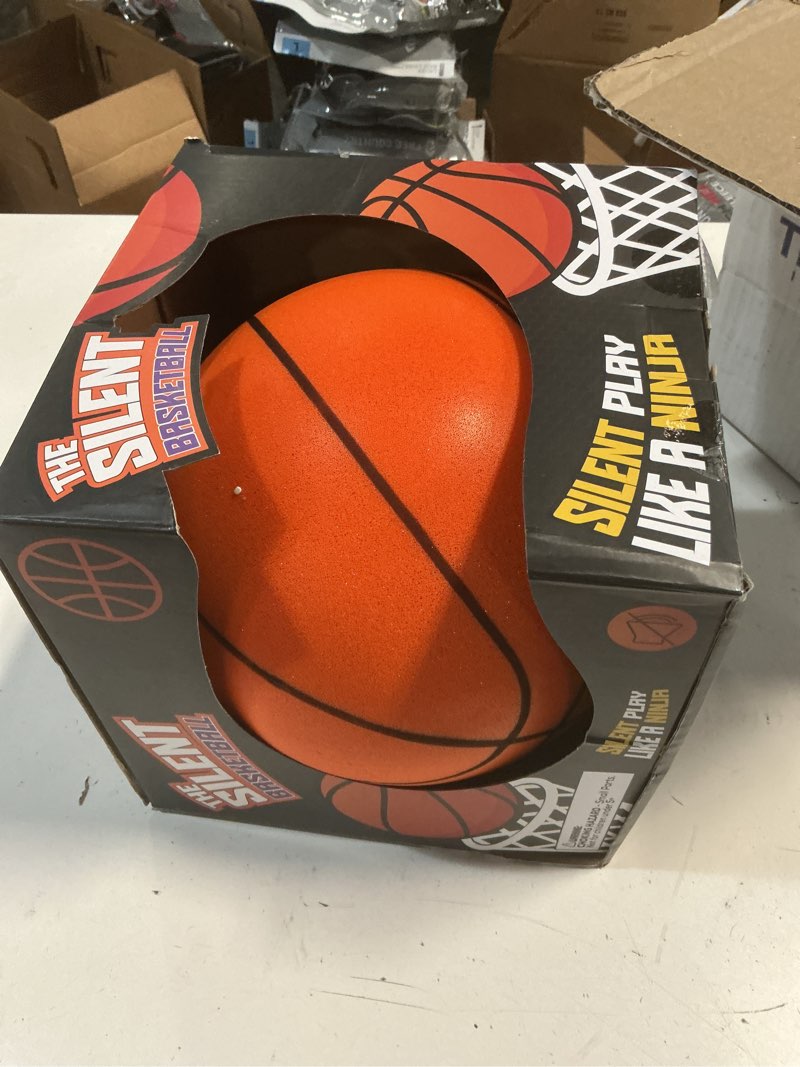 Condition photo showing New/Like New for silent basketball size 5 (27.5") – not vacuum shipped - 2025 upgraded airless soft foam ball soundless for quiet dribbling and indoor training – real feel higher bounce no noise dark orange size 7
