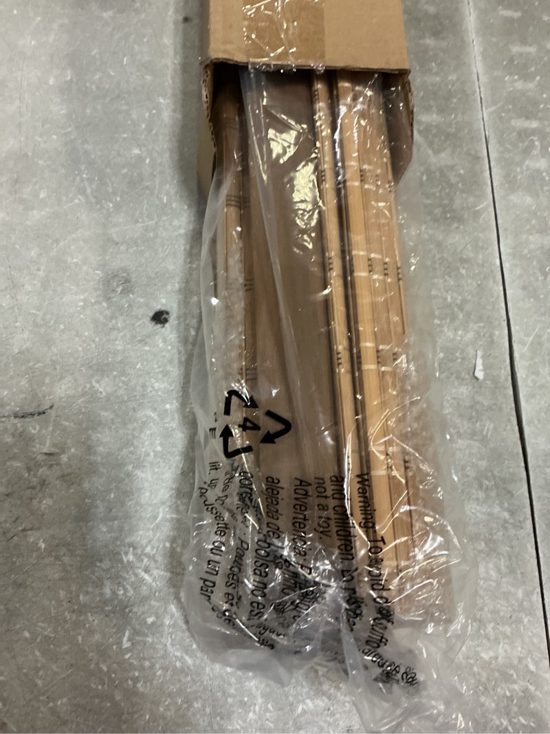 Condition photo showing As Is for No Tools No Drill Cordless Bamboo Roman Shades, Room Darkening Blinds for Interior Windows, Blackout Window Treatment, Roll Up Bamboo Blinds for Windows, LM28D07,Custom Size. Lm28d07 Custom Size