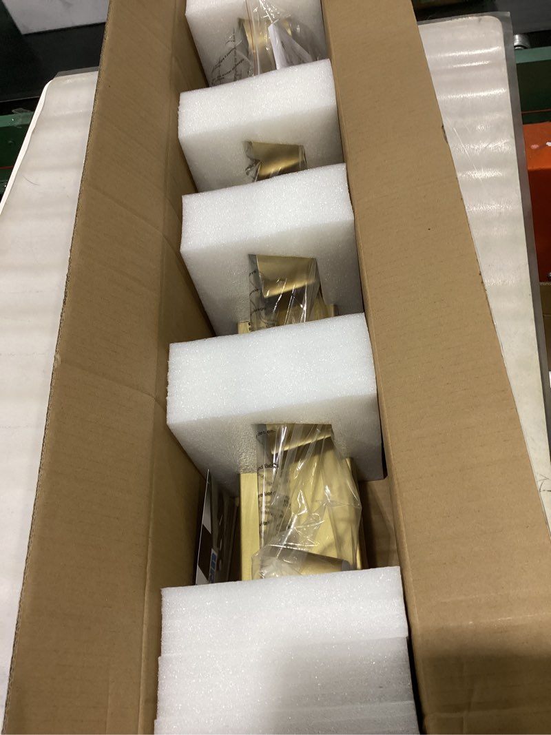 Condition photo showing Good Condition for *gold not black* ursola 2 light bathroom vanity light, led black wall light fixtures, up and down rotatable dimmable, 13 inch bathroom lighting fixtures over mirror 2 lights gold