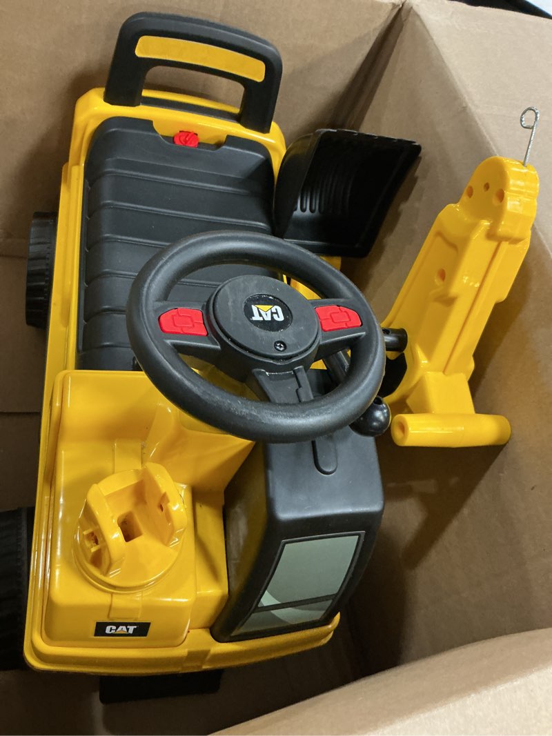 Condition photo showing Good Condition for best ride on cars cat excavator push car – licensed caterpillar ride-on digger toy for kids with rotating bucket & under-seat storage – construction vehicle for toddlers