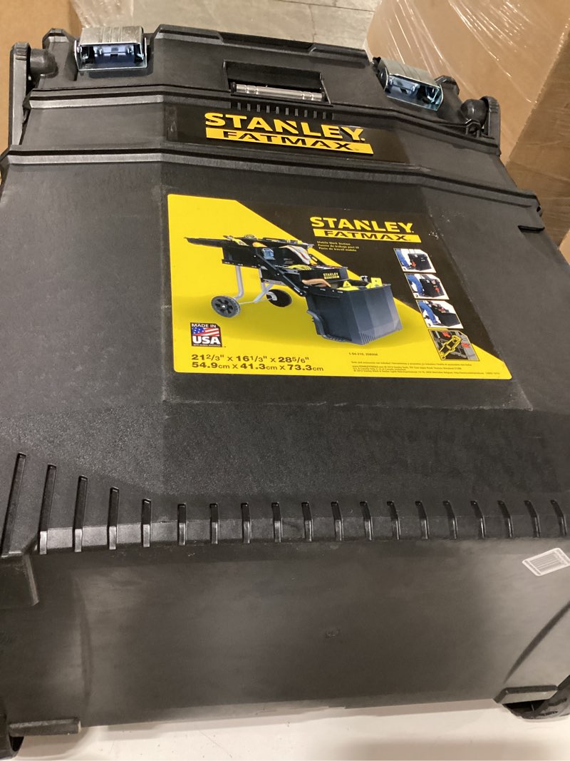 Condition photo showing As Is for stanley 020800r fatmax 4-in-1 mobile work station, black (stys020800r)
