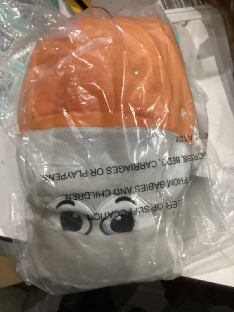 Condition photo showing Good Condition for 11 inch plush dump truck pillow stuffed toy - gray and yellow